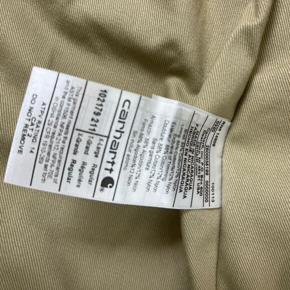 Carhartt Flame Resistant Full Swing Duck Jacket XL - Picture 6 of 6